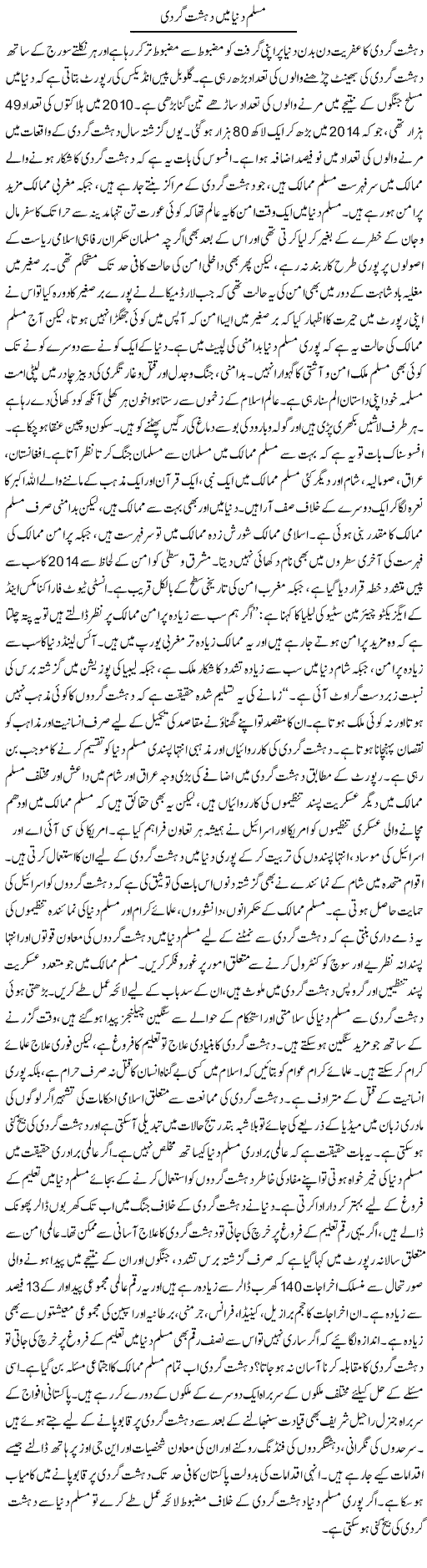 Muslim Duniya Mein Dehshat Gardi