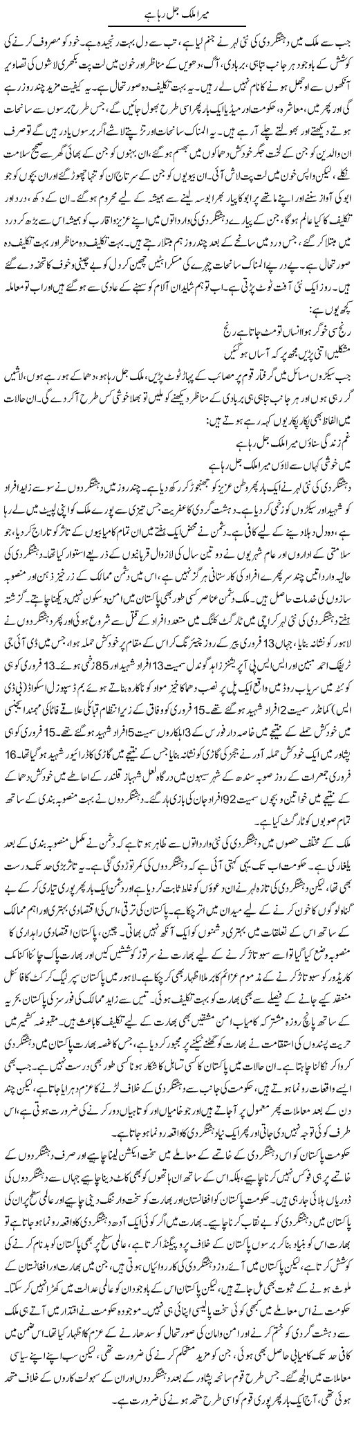 Mera Mulk Jal Raha Hai